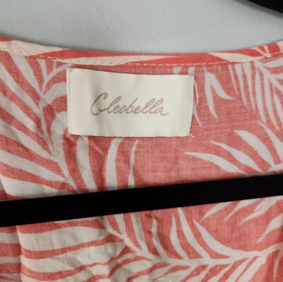 Cleobella Dreamy Sunset Caftan Palm Tree Viscose Beach Bathing Suit Cover Up OS - Picture 4 of 9
